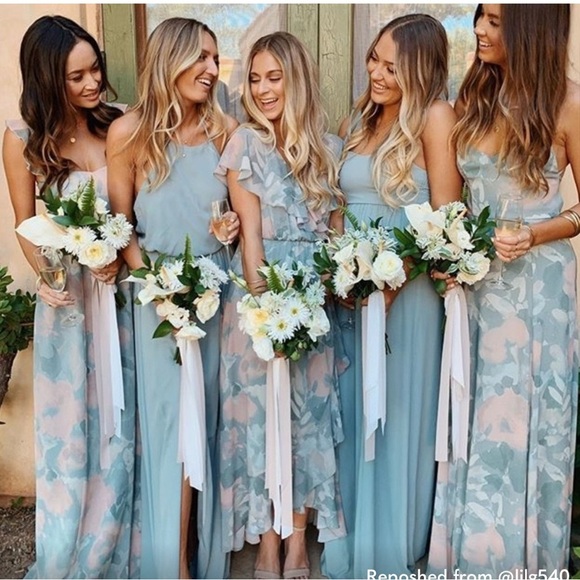 Show Me Your Mumu Jess Ruffle Midi Wrap Ruffle Dress Floral Sage Cocktail Small - Picture 4 of 13